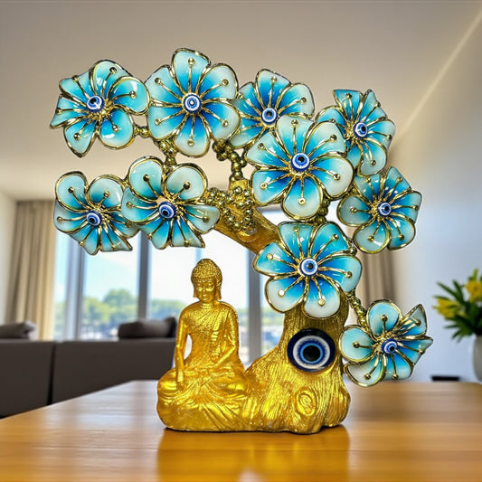 Golden Buddha Evil Eye Tree