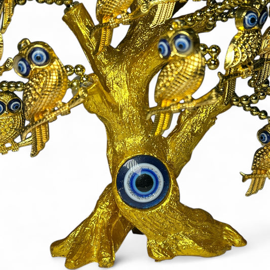Golden Evil Eye Owl Tree