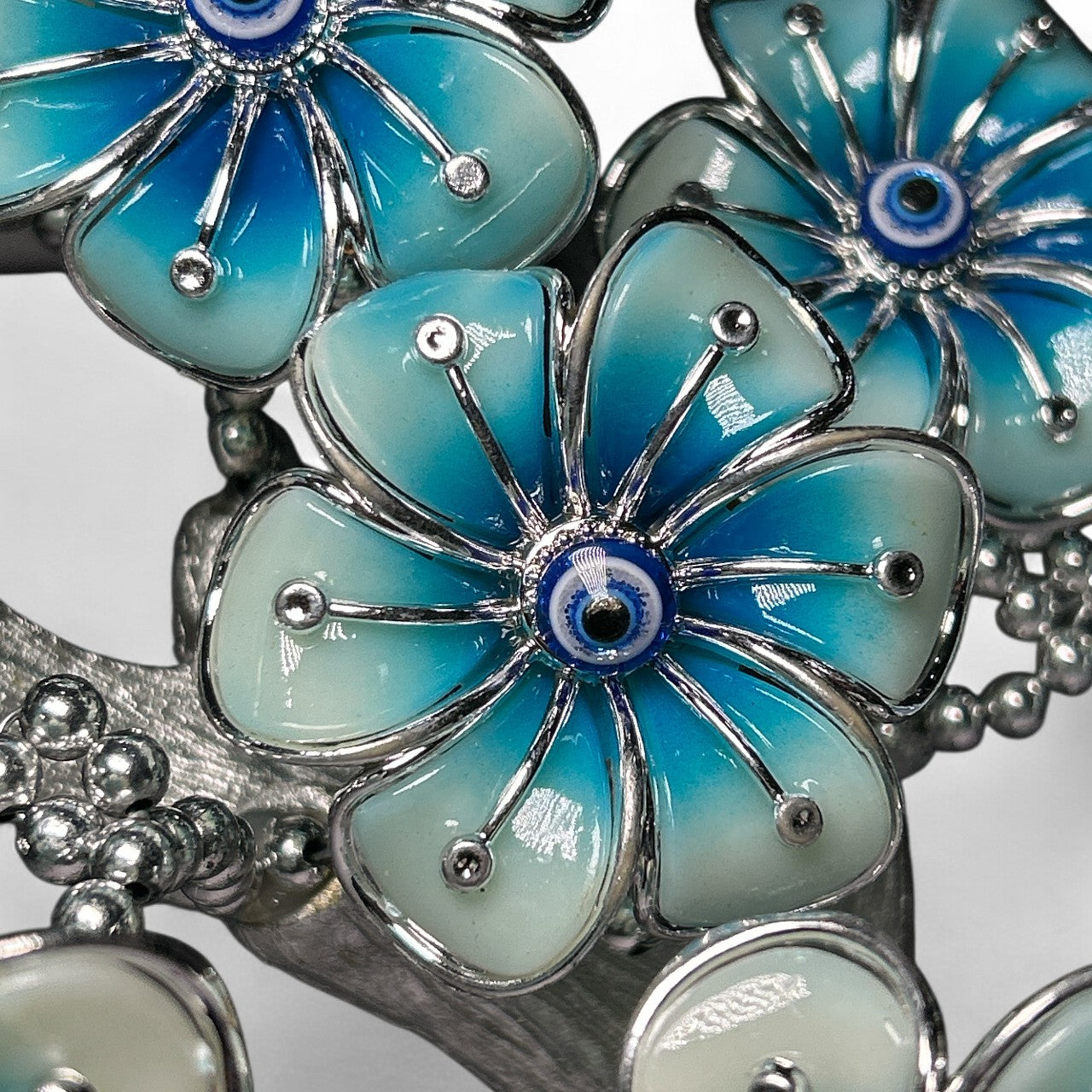 Silver Ganesha Evil Eye Tree