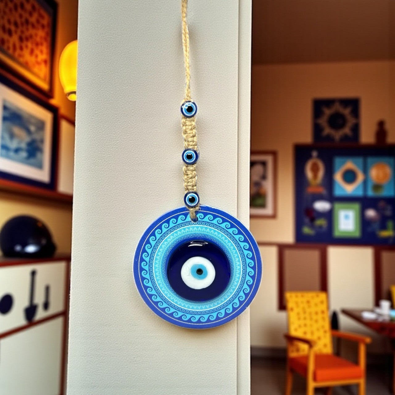 Blue Evil Eye Wall Hanging