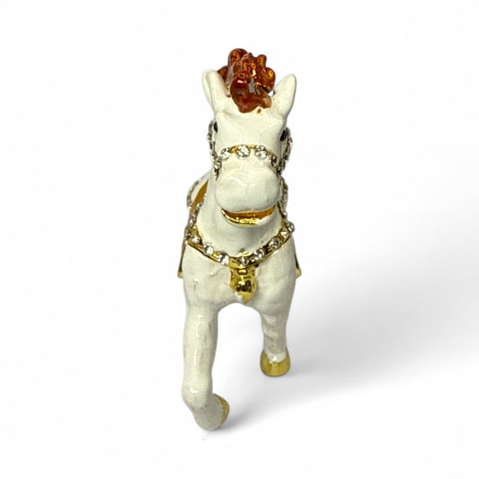Luxury White Horse Trinket / Jewellery Box