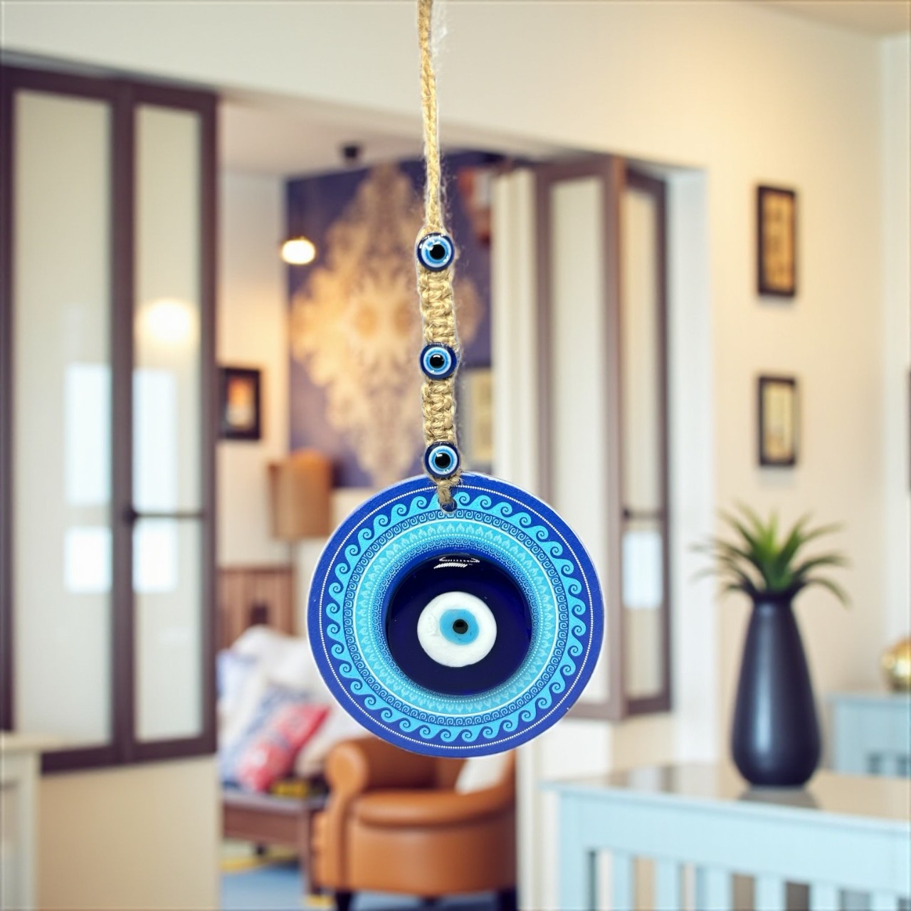 Blue Evil Eye Wall Hanging