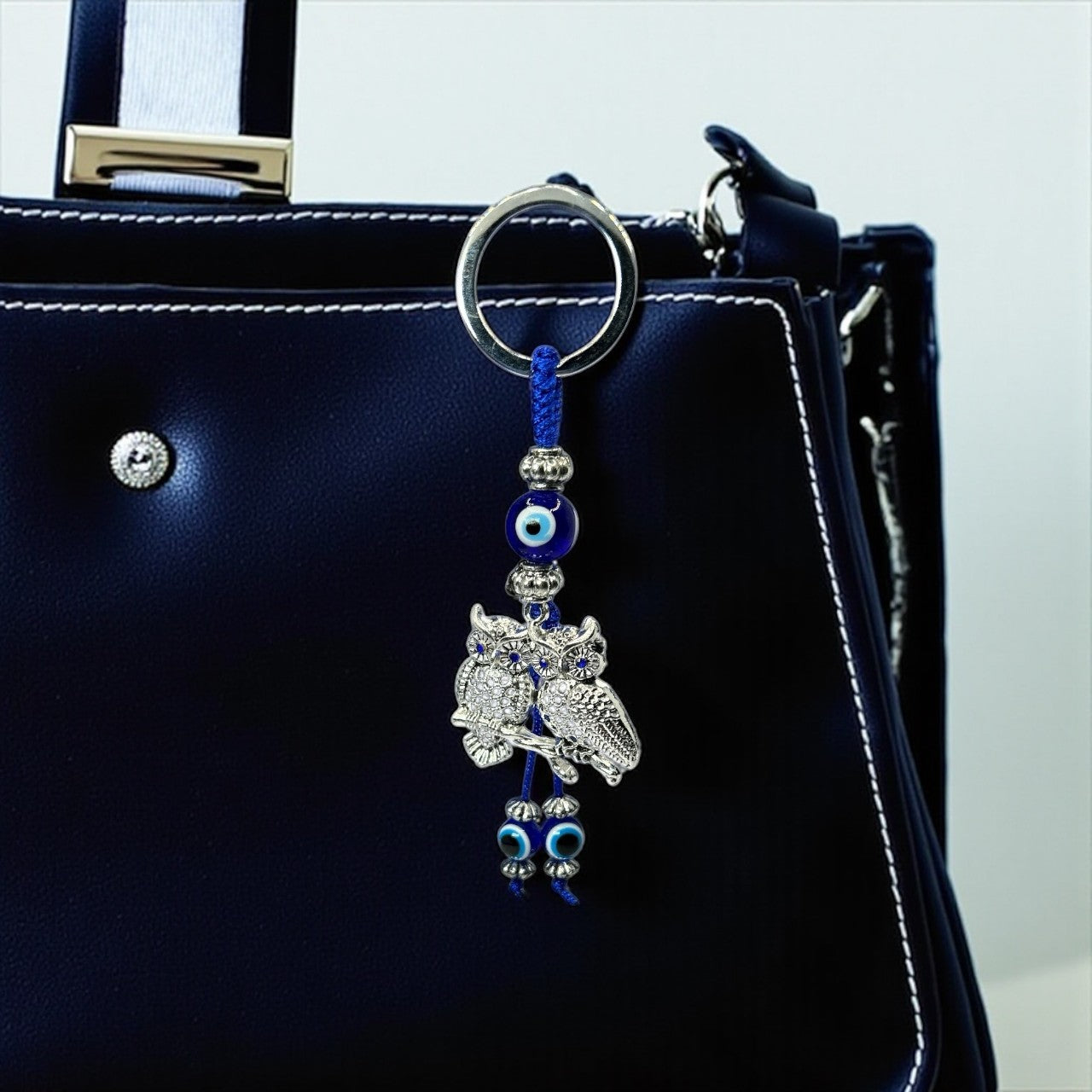 Twin Owl Evil Eye Charm