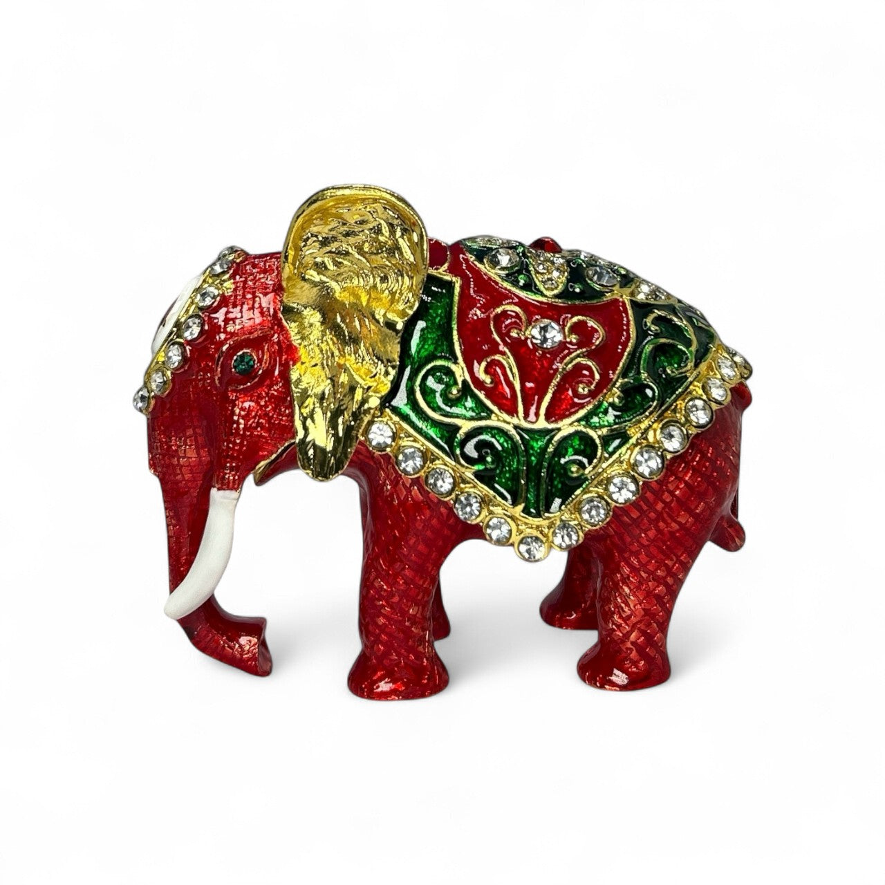Luxury Red Elephant Trinket Box / Jewelry Box