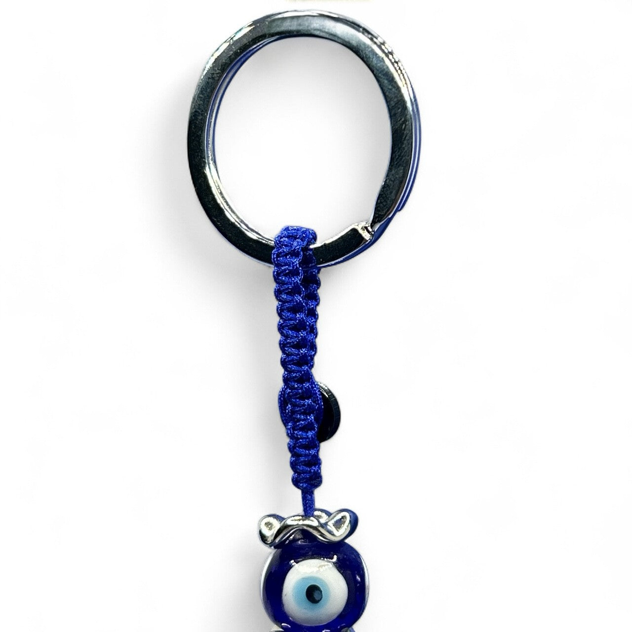 Blue Evil Eye Horseshoe Keychain