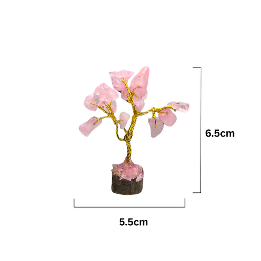 Small Rose Quartz Crystal Tree