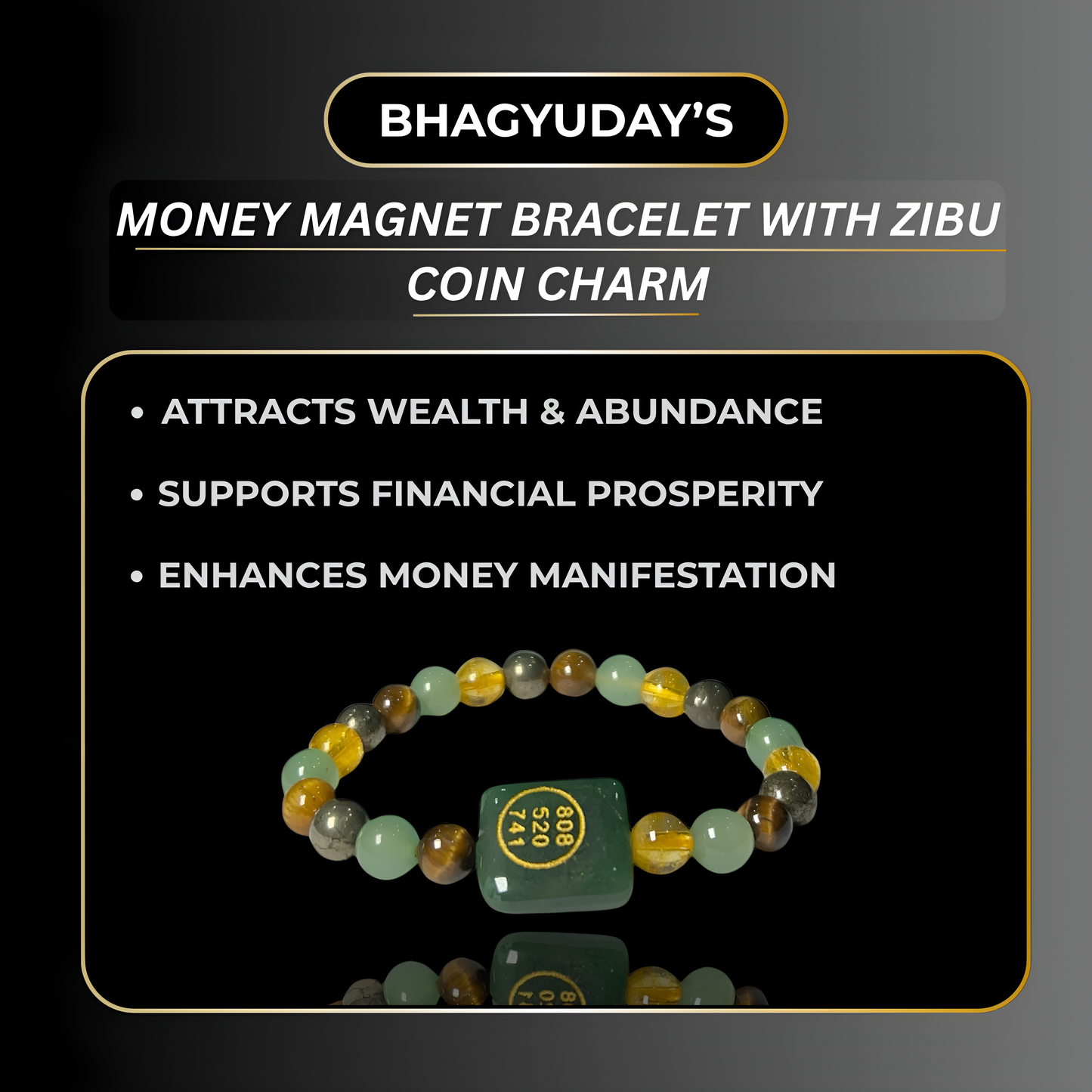 Money Magnet Bracelet with Zibu Coin Charm