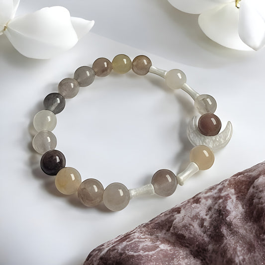 Natural Multi Moon Stone Bracelet