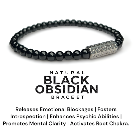 Natural Black Obsidian Bracelet