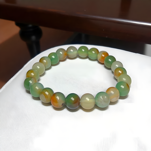 Natural Peacock Agate Bracelet