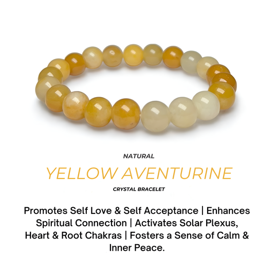 Natural Yellow Aventurine Crystal Bracelet