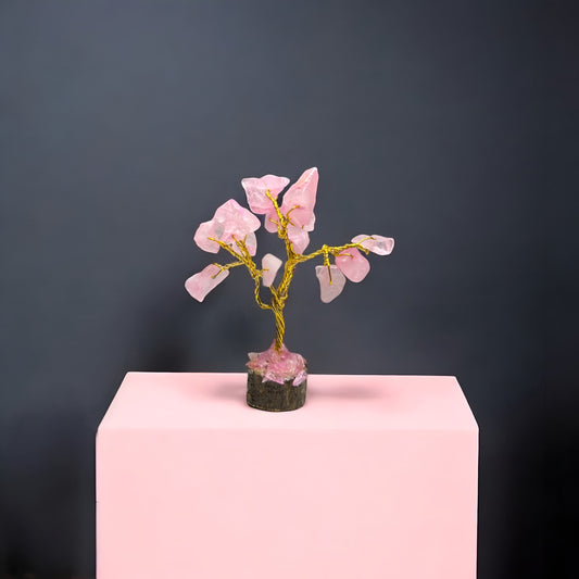 Small Rose Quartz Crystal Tree