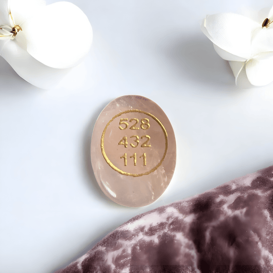 Rose Quartz Zibu Coin For Love, Harmony & Prosperity