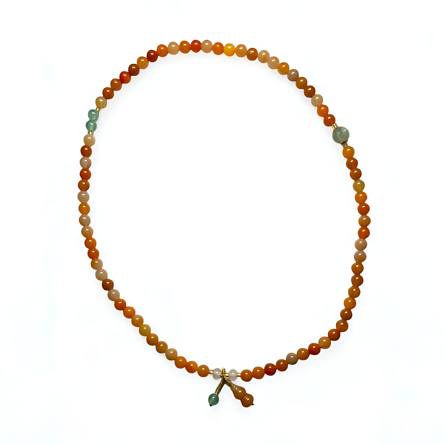 Natural Red Carnelian Beads Necklace