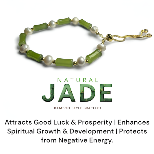 Natural Jade Bamboo Style Bracelet