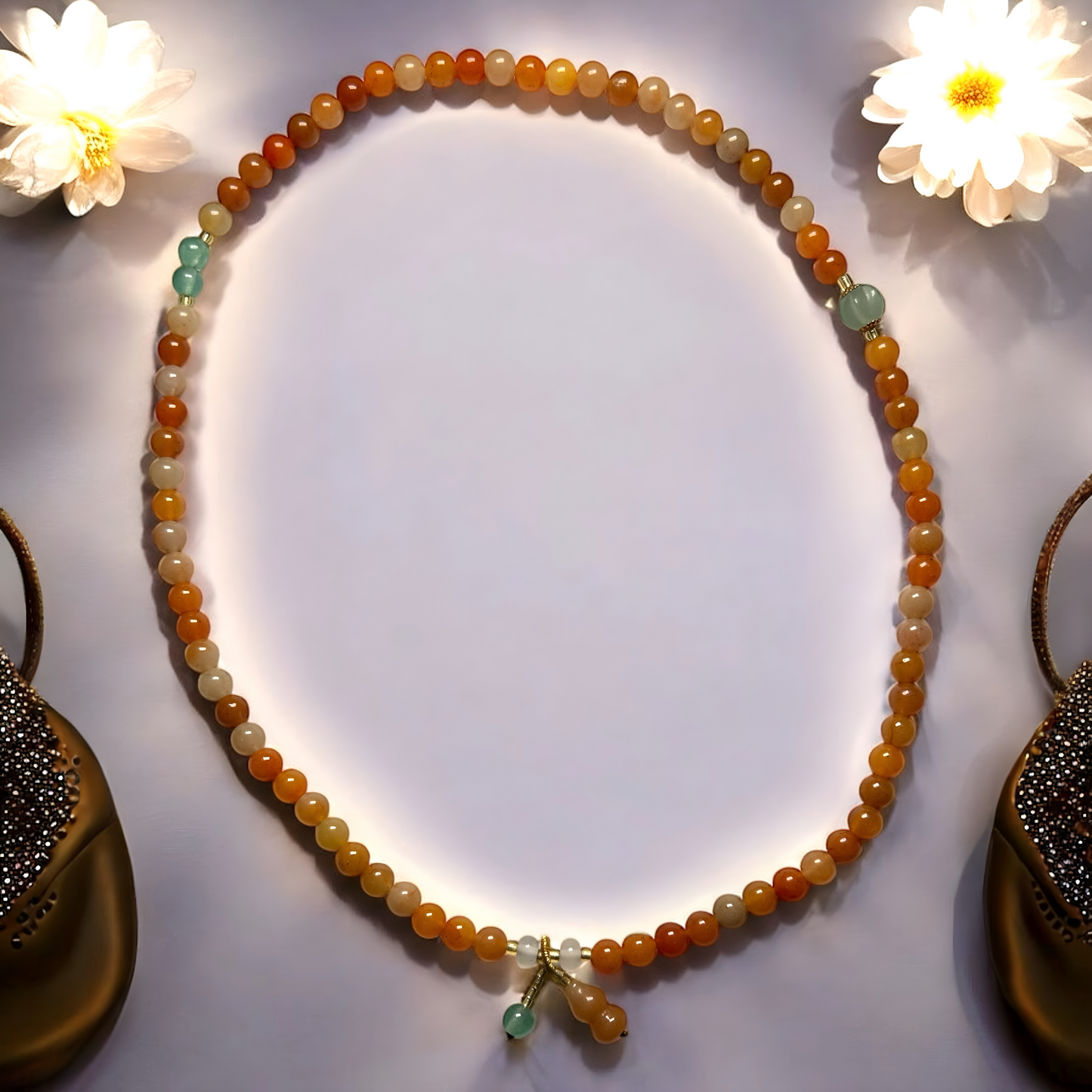 Natural Red Carnelian Beads Necklace