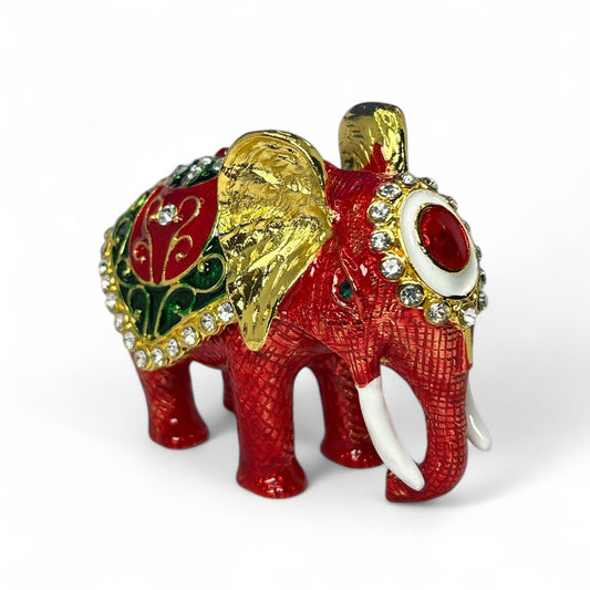 Luxury Red Elephant Trinket Box / Jewellery Box