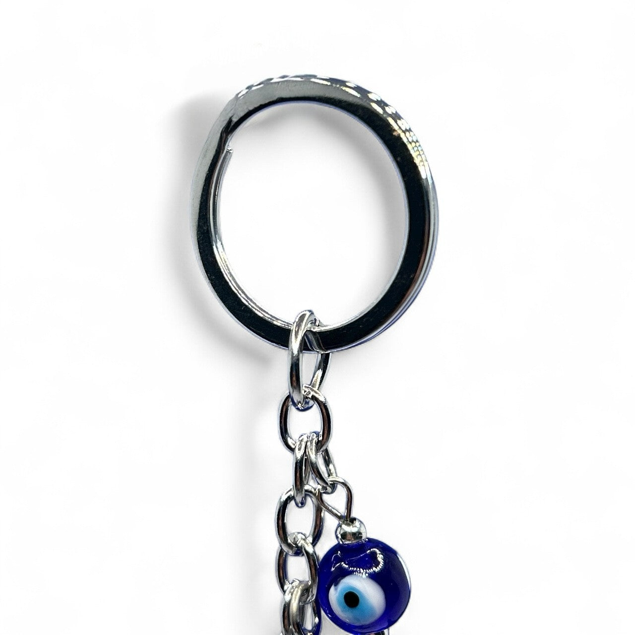 Silver Camel Evil Eye Keychain