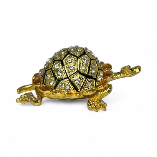 Golden Feng Shui Tortoise Trinket / Jewellery Box