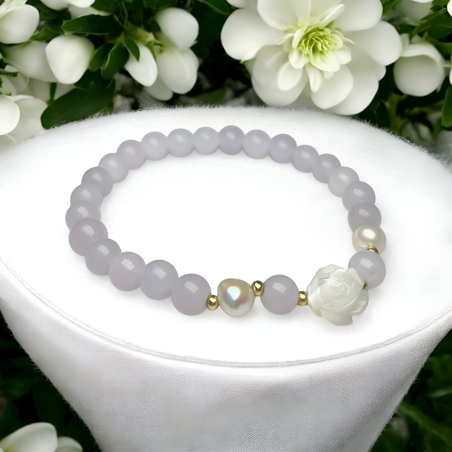 Natural Aquamarine Stone Bracelet