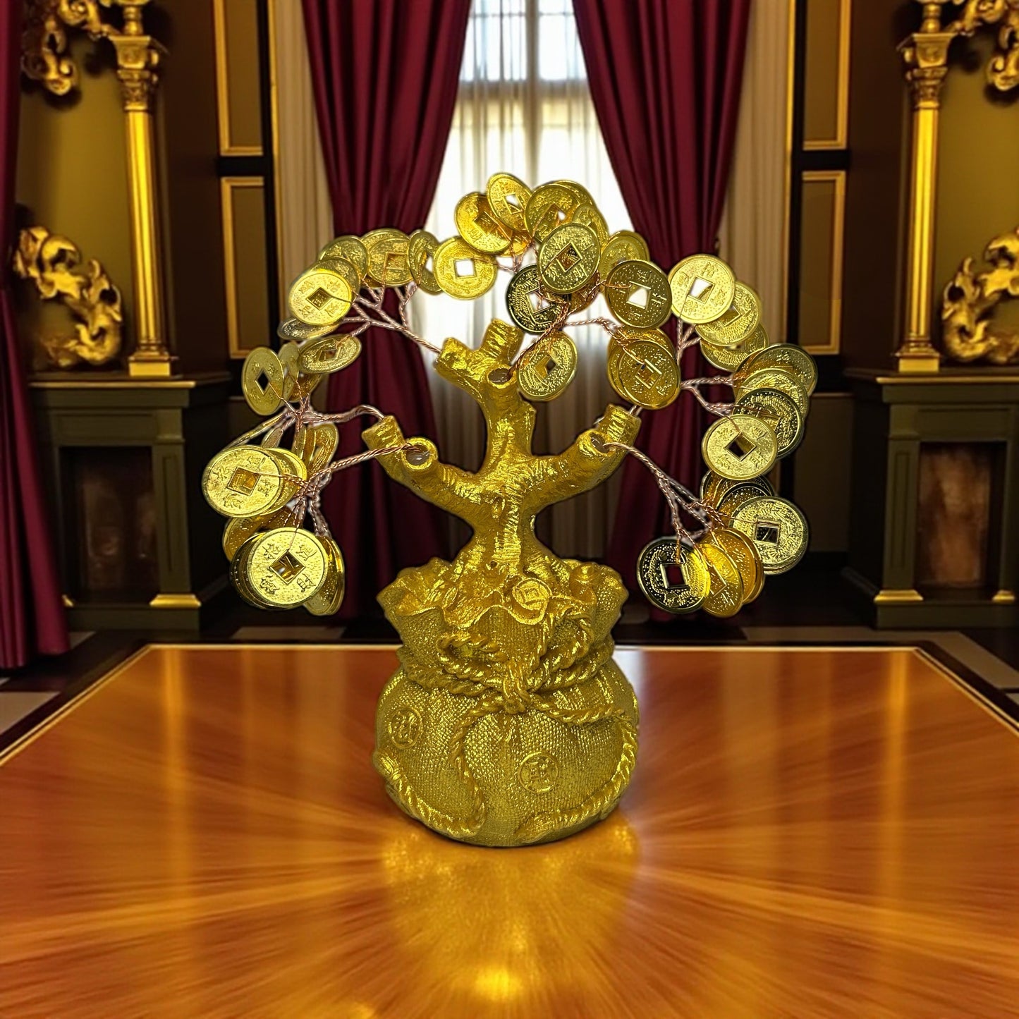 Golden Wealth Attraction Tree