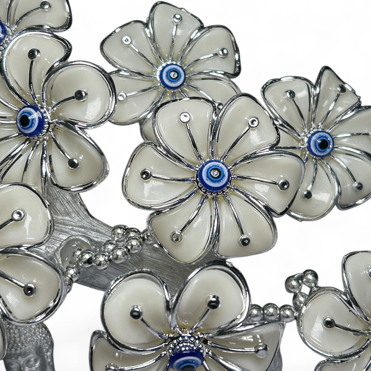 Silver Buddha Evil Eye Tree
