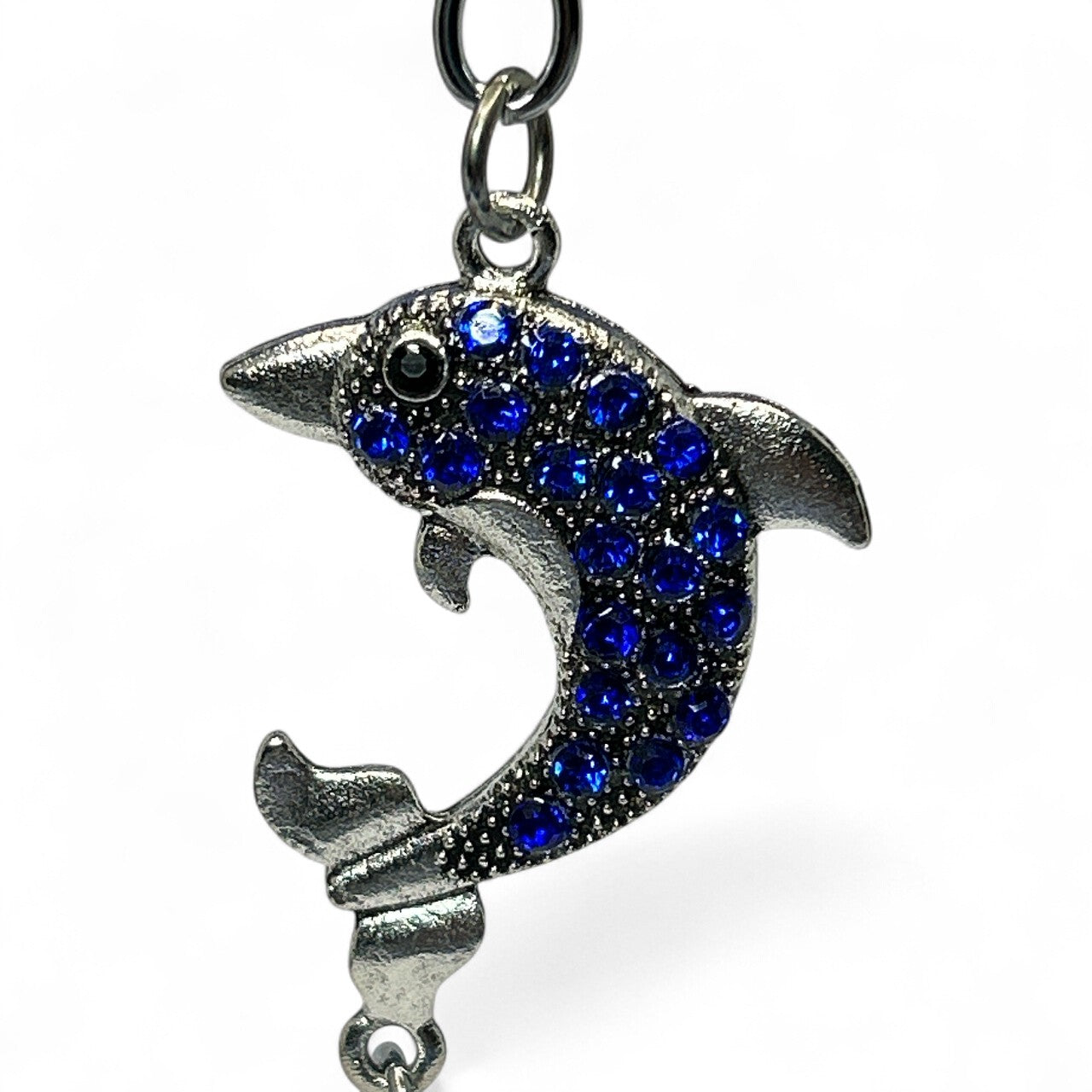 Blue Dolphin Evil Eye Keychain