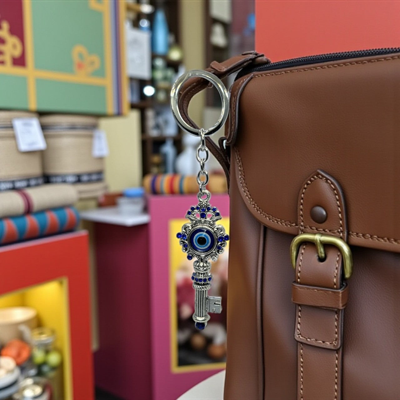 Evil Eye Key Charm Keychain