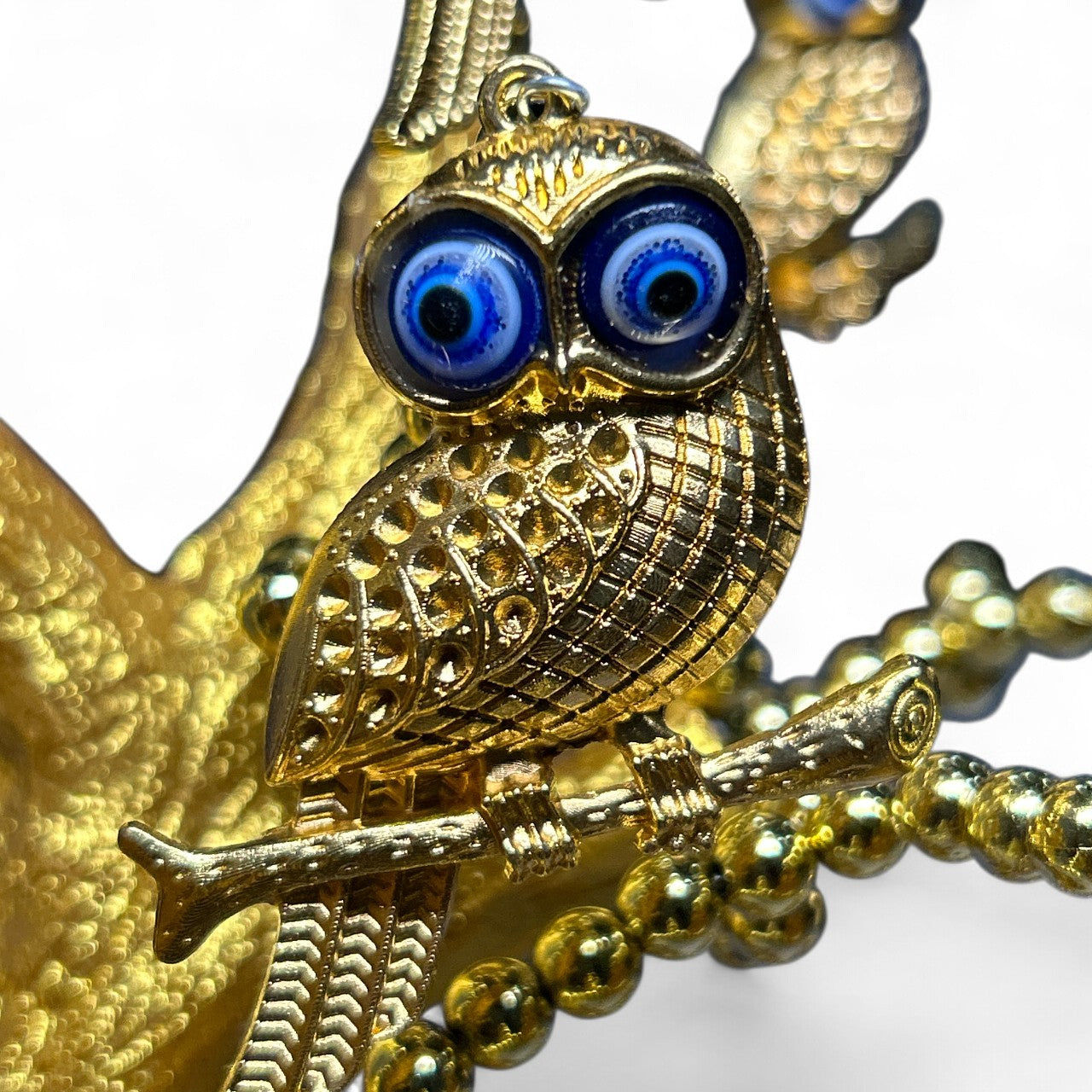 Golden Evil Eye Owl Tree