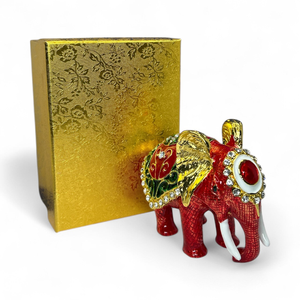 Luxury Red Elephant Trinket Box / Jewelry Box
