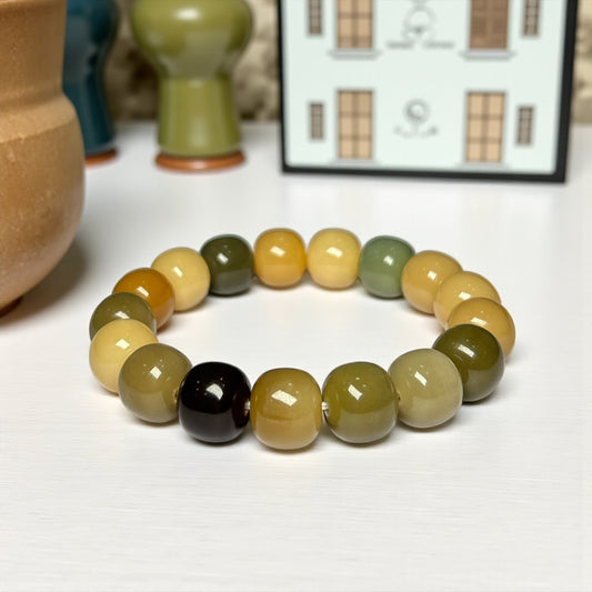 Natural Bodhi Root Beads Bracelet