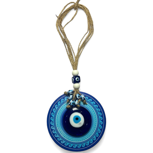 Blue Evil Eye Hanging with Beads