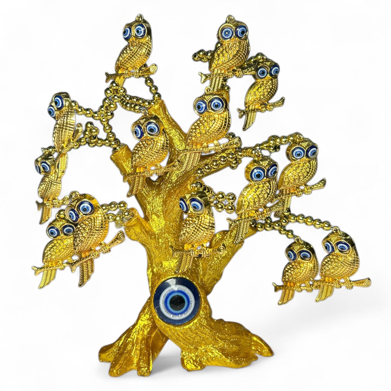 Golden Evil Eye Owl Tree