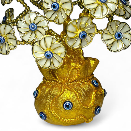Golden Evil Eye Money Tree Showpiece