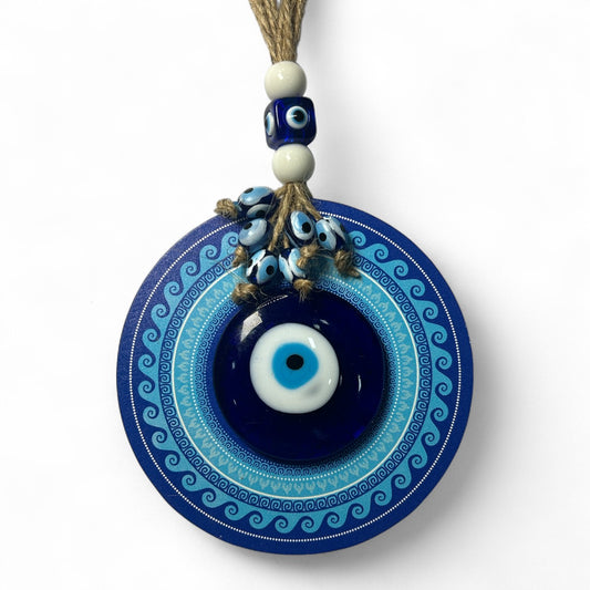 Blue Evil Eye Hanging with Beads