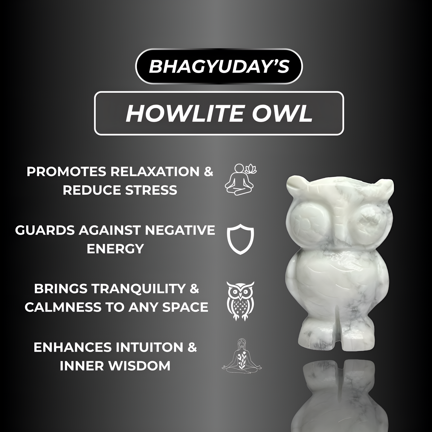 Howlite Owl