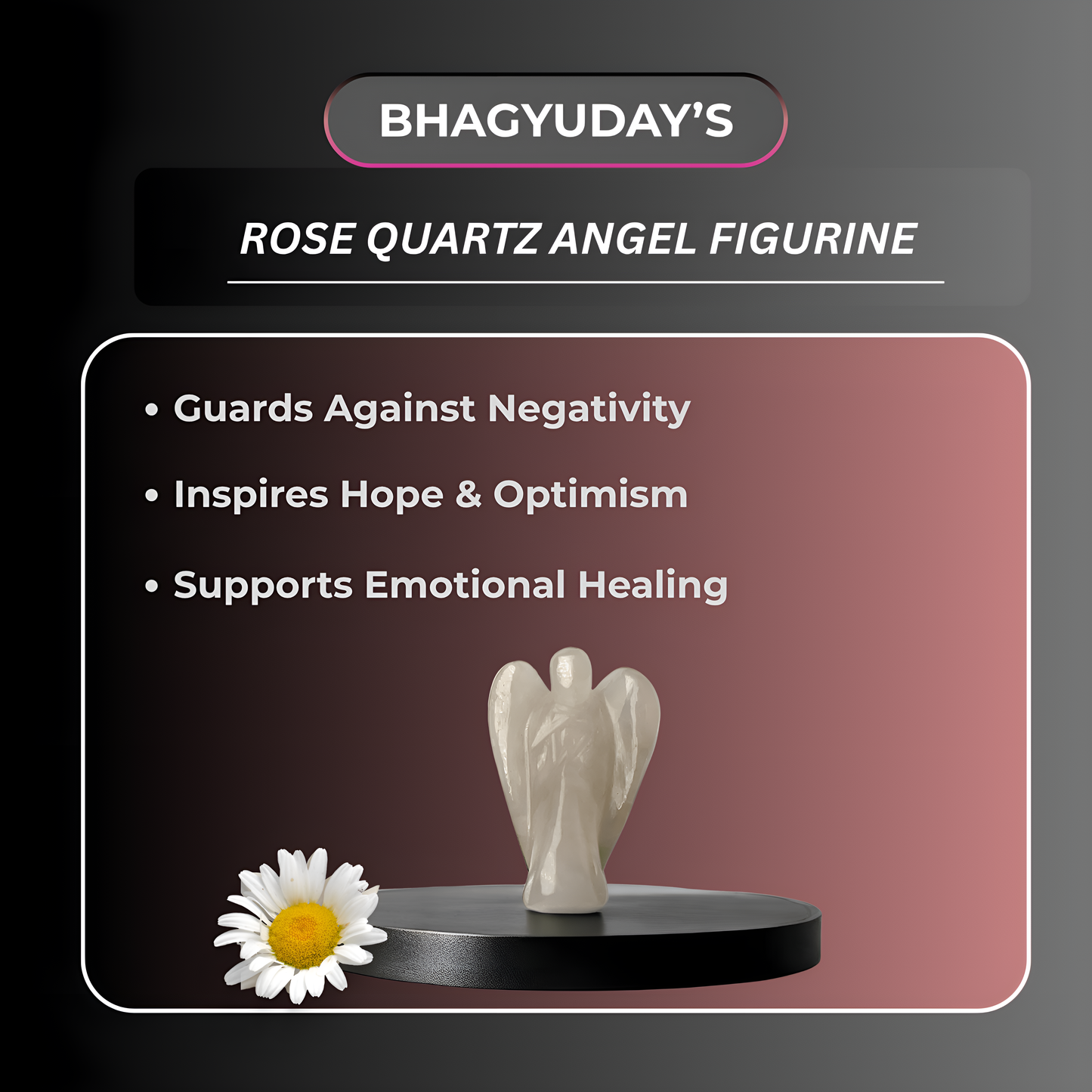 Rose Quartz Angel Figurine
