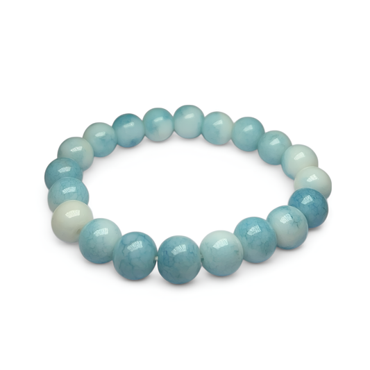 Natural Aquamarine Beads Bracelet