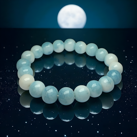 Natural Aquamarine Beads Bracelet