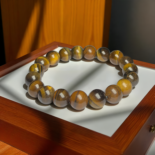 Natural Tiger Eye Beaded Bracelet