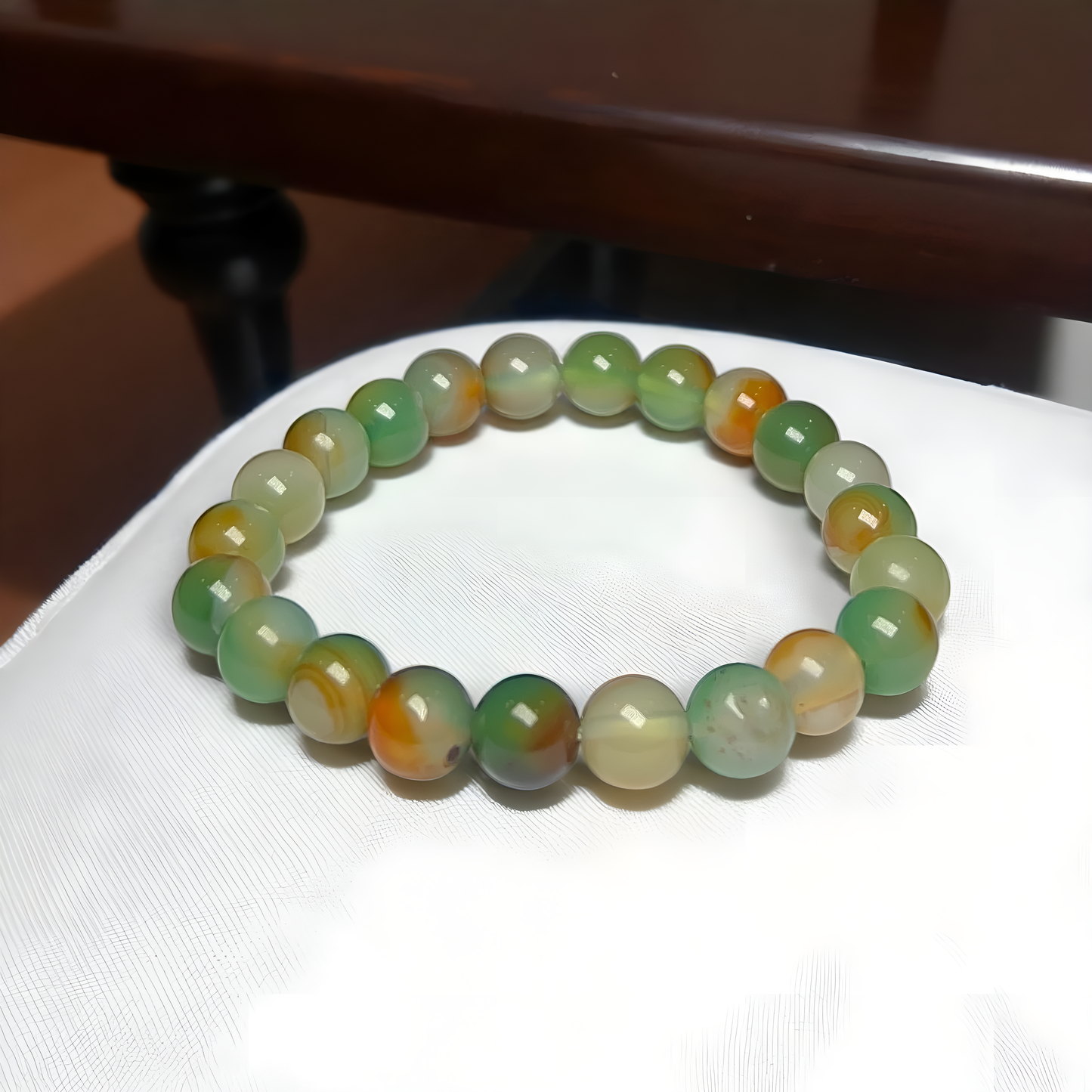 Natural Peacock Agate Bracelet