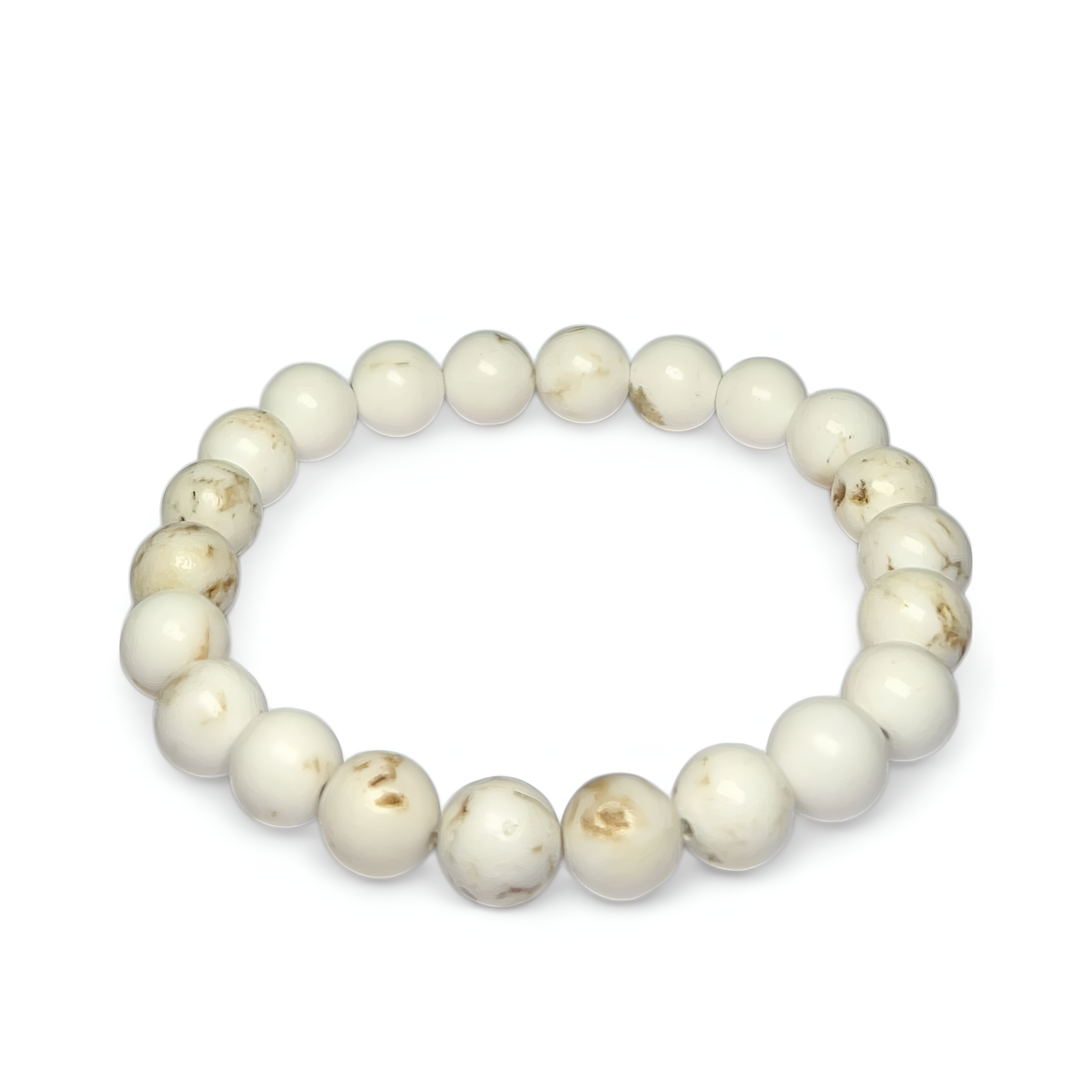 Natural Howlite Beaded Bracelet