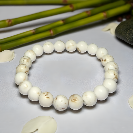 Natural Howlite Beaded Bracelet