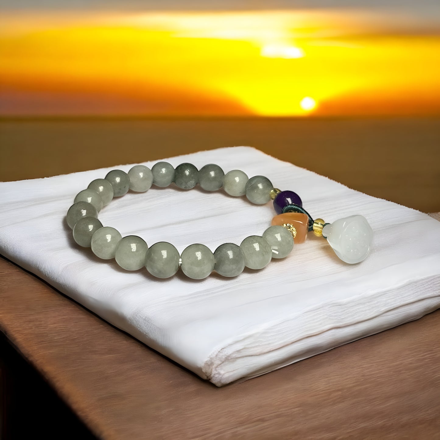 Natural Green Jade Bracelet