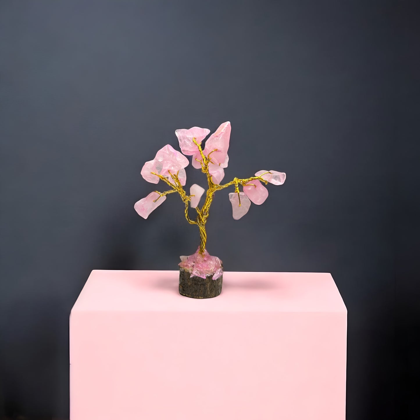 Small Rose Quartz Crystal Tree