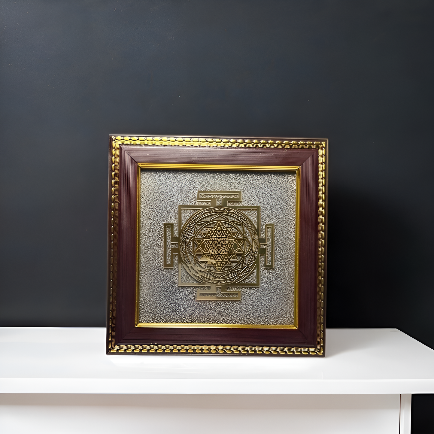 Shree Yantra Pyrite Dust Frame