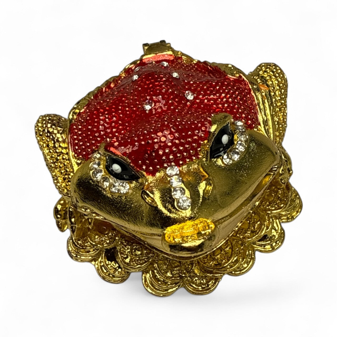 Golden Feng Shui Money Frog Trinket / Jewelry Box