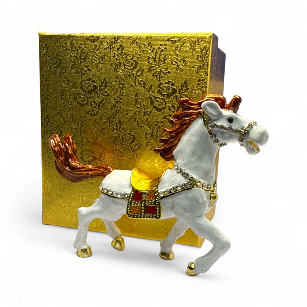Luxury White Horse Trinket / Jewelry Box