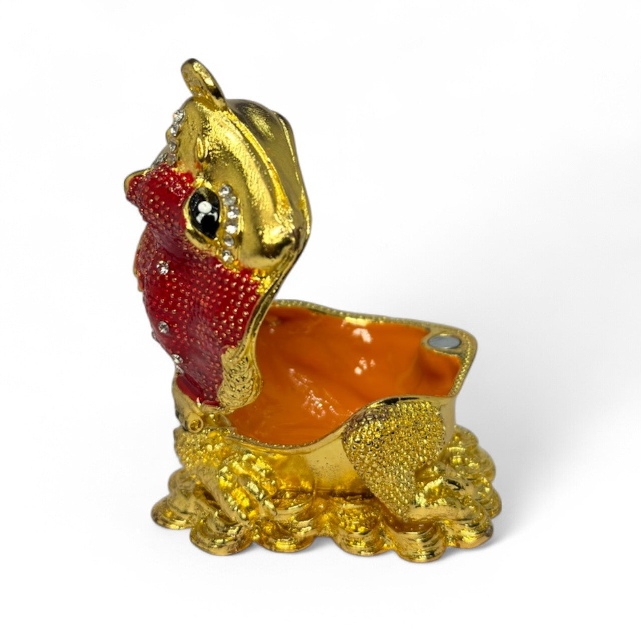Golden Feng Shui Money Frog Trinket / Jewelry Box