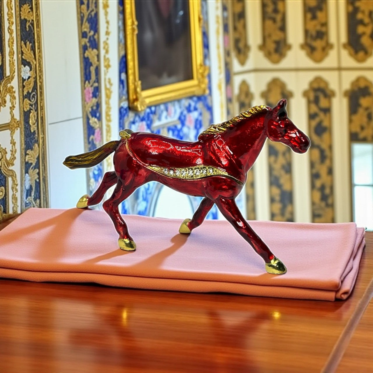 Luxury Red Horse Trinket / Jewelry Box